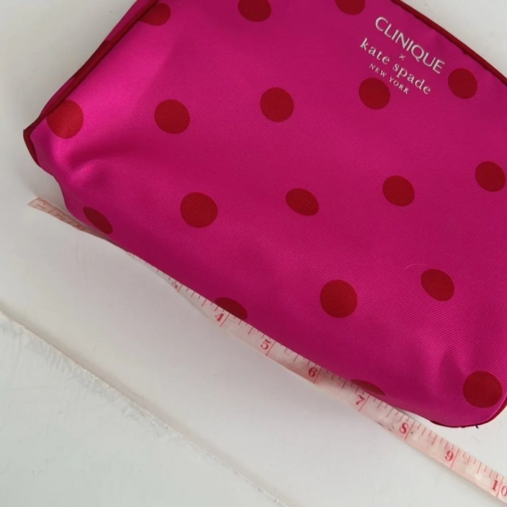 Clinique x Kate Spade LIMITED EDITION Pink Dotted Cosmetic Bag